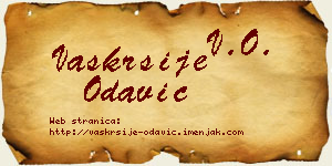 Vaskrsije Odavić vizit kartica